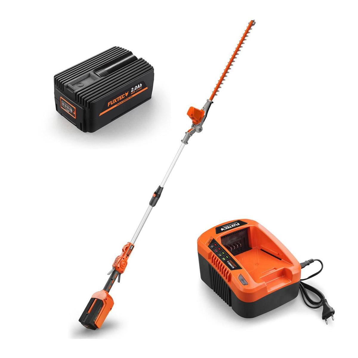 B-WARE 40V Hochheckenschere E920D - Set mit Akku und Ladegerät FUXTEC