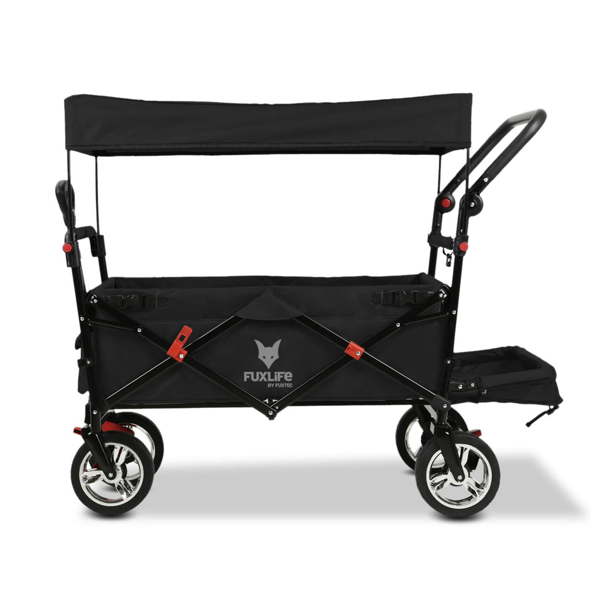 B-Ware FUXTEC Bollerwagen FX-CT800 mit UV-geschütztem Sonnendach,Schiebegriff & Innenraumverlängerung