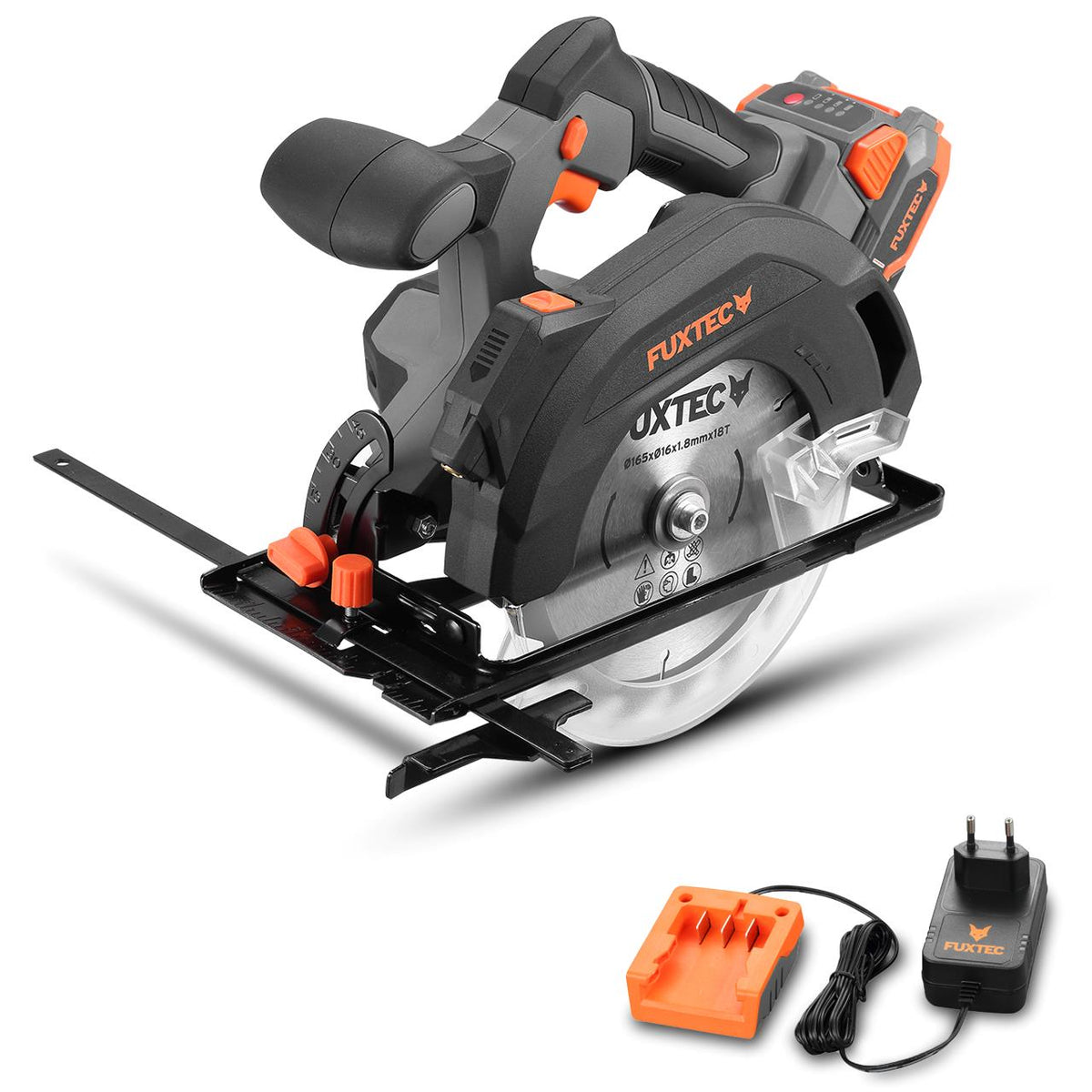 Bild 1 B-WARE FUXTEC 20V Akku Handkreissäge FX-E1CS20 SET mit 1 x Akku 4Ah, 1 x Ladegerät 1A