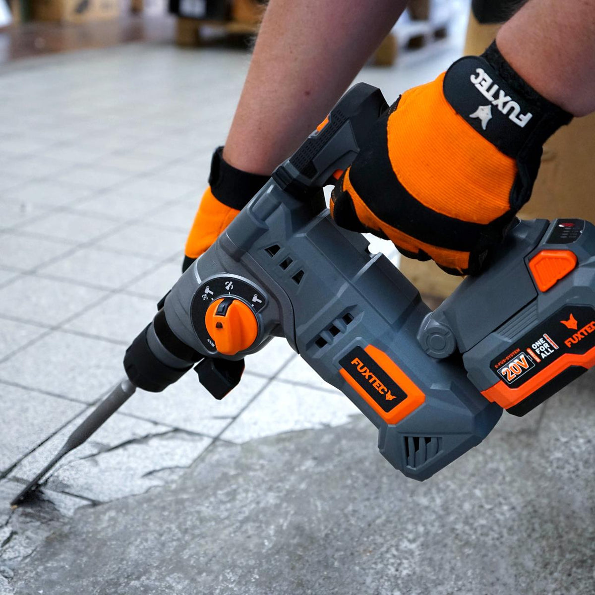 Bild 1 B-WARE FUXTEC 20V Akku Bohrhammer FX-E1RH20 ohne Akkupack, ohne Ladegerät