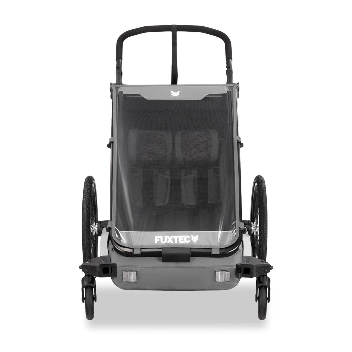 FUXTEC Fahrradanhänger/Jogger FX-FA1-SET-GRAU mit Jogger-Rad