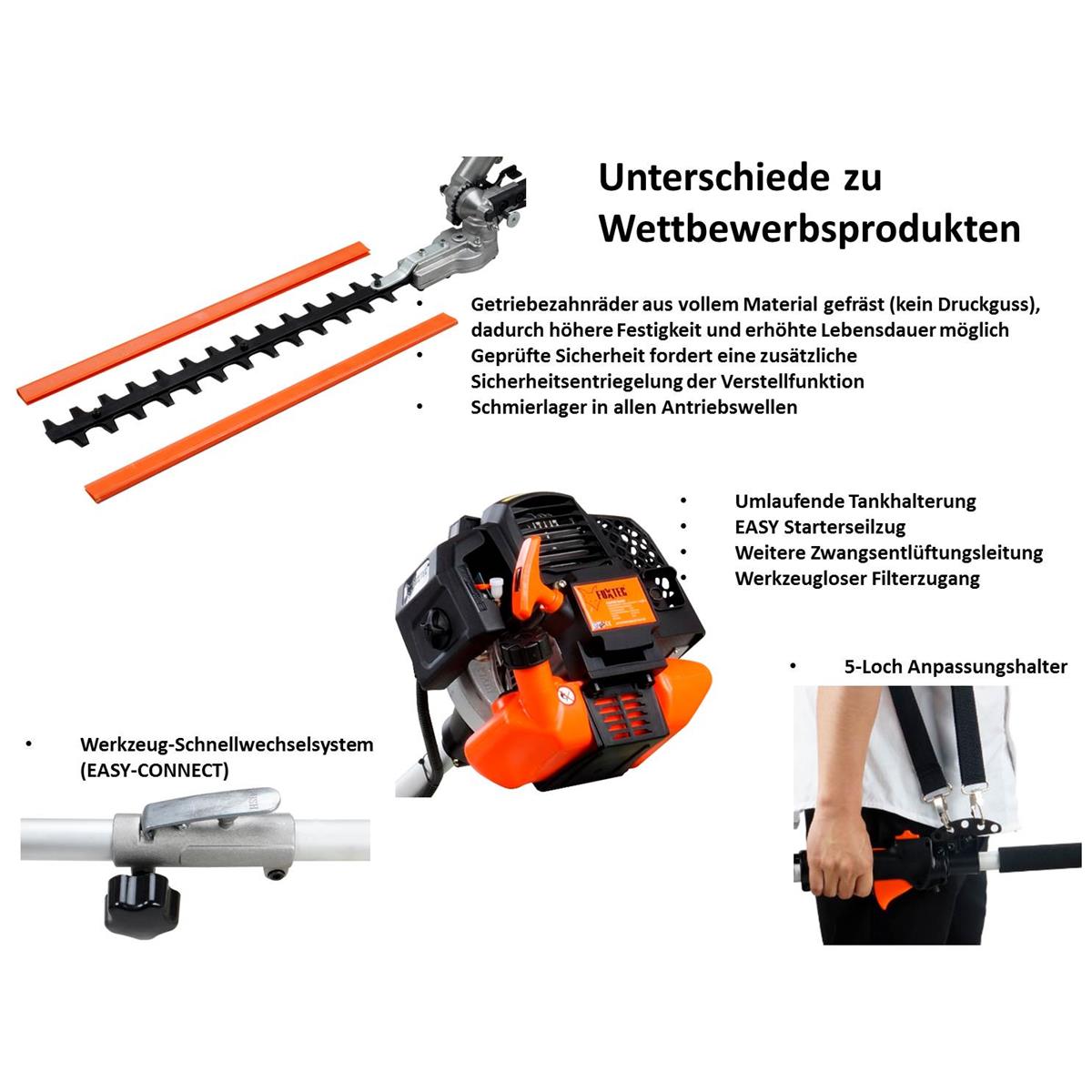 B-WARE FUXTEC FX-MT152E Multitool 5in1 Benzin Motorsense