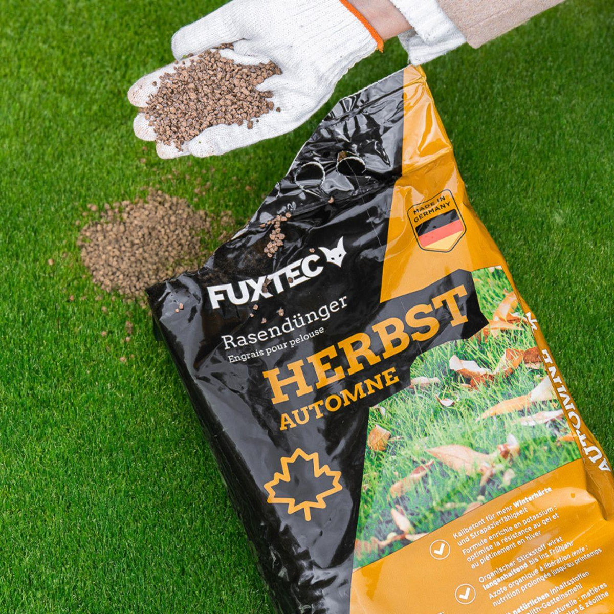 FUXTEC Herbstrasendünger FX-RDH10 10kg für 500m²