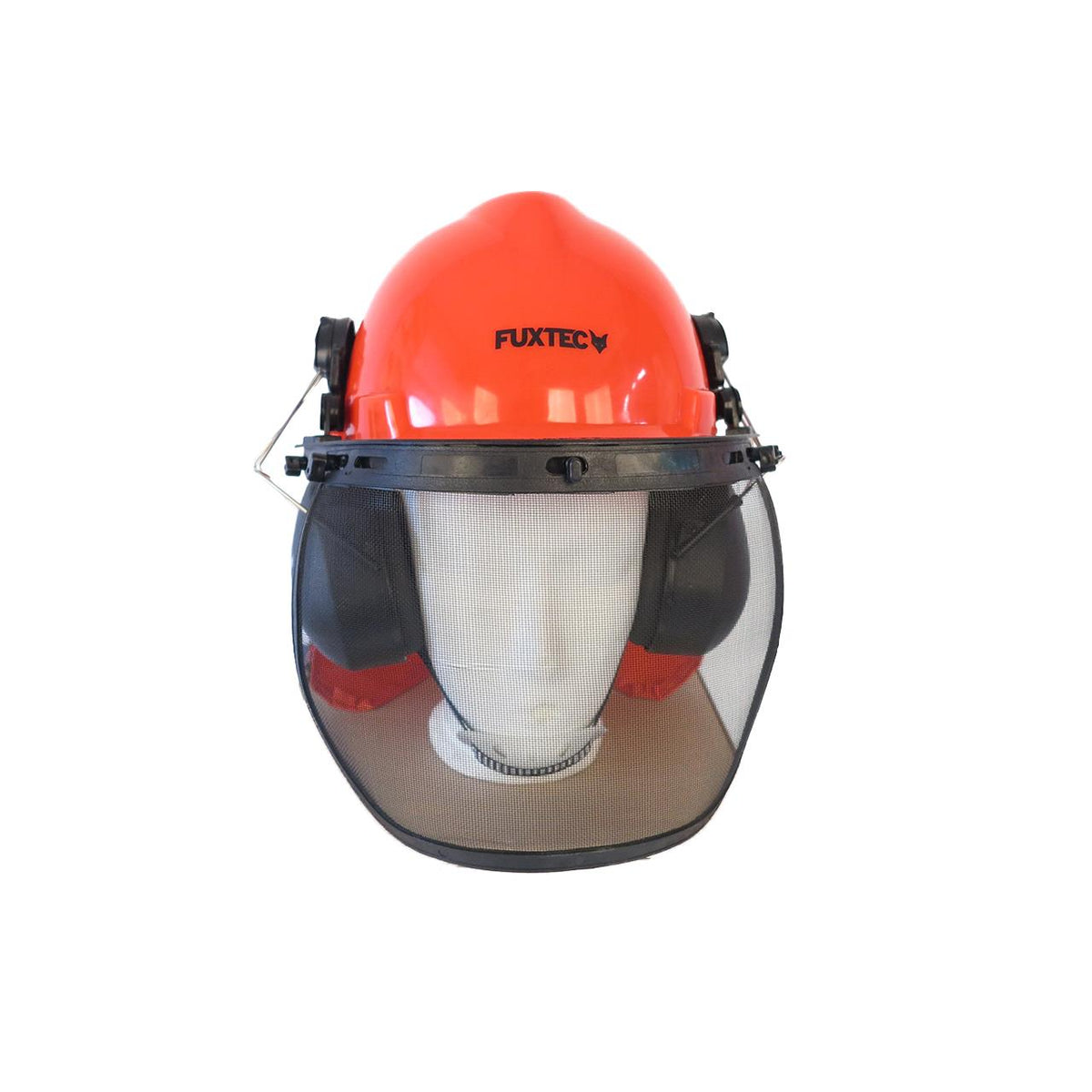 Bild 1 B-WARE FUXTEC Forstschutzhelm mit Nackenschutz