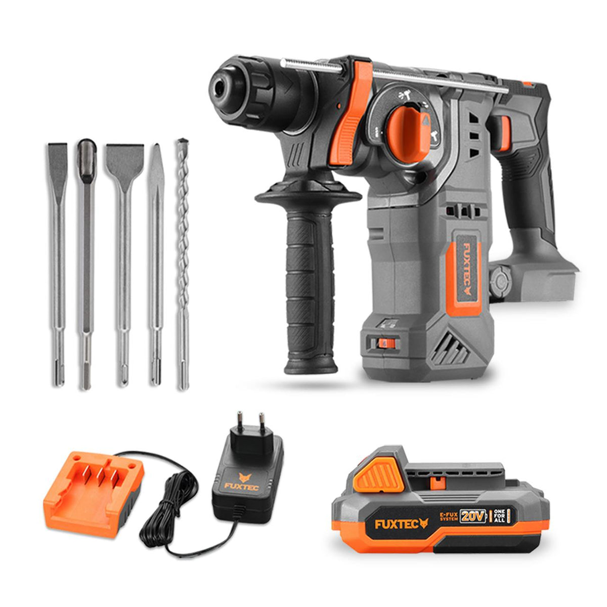 FUXTEC Akku-Bohrhammer für die Standfläche eines Badefasses