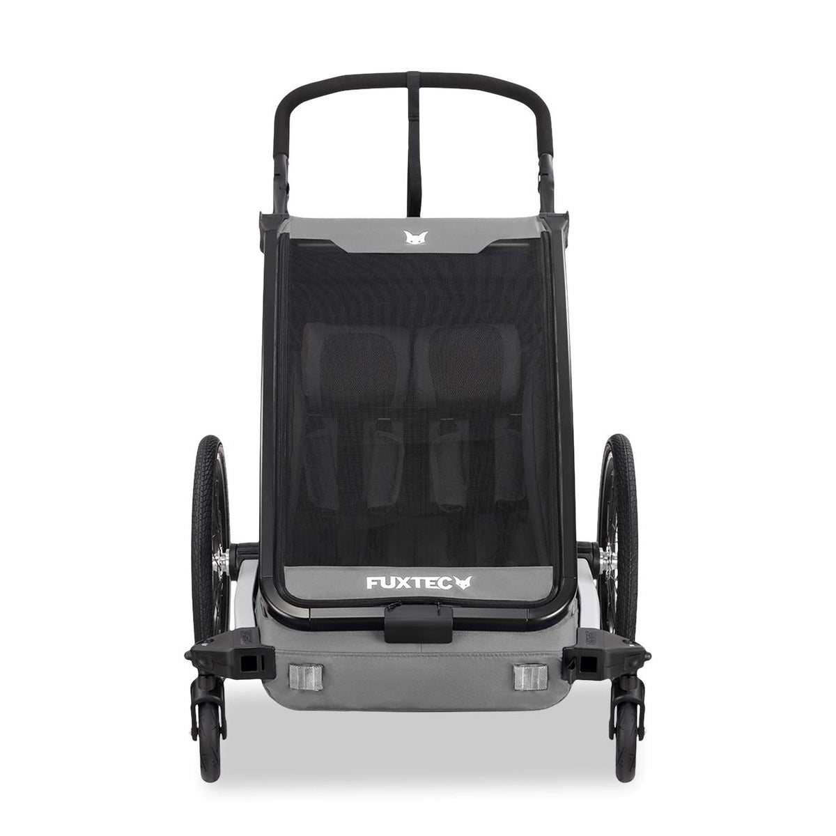 FUXTEC Fahrradanhänger/Jogger FX-FA1-SET-GRAU mit Jogger-Rad