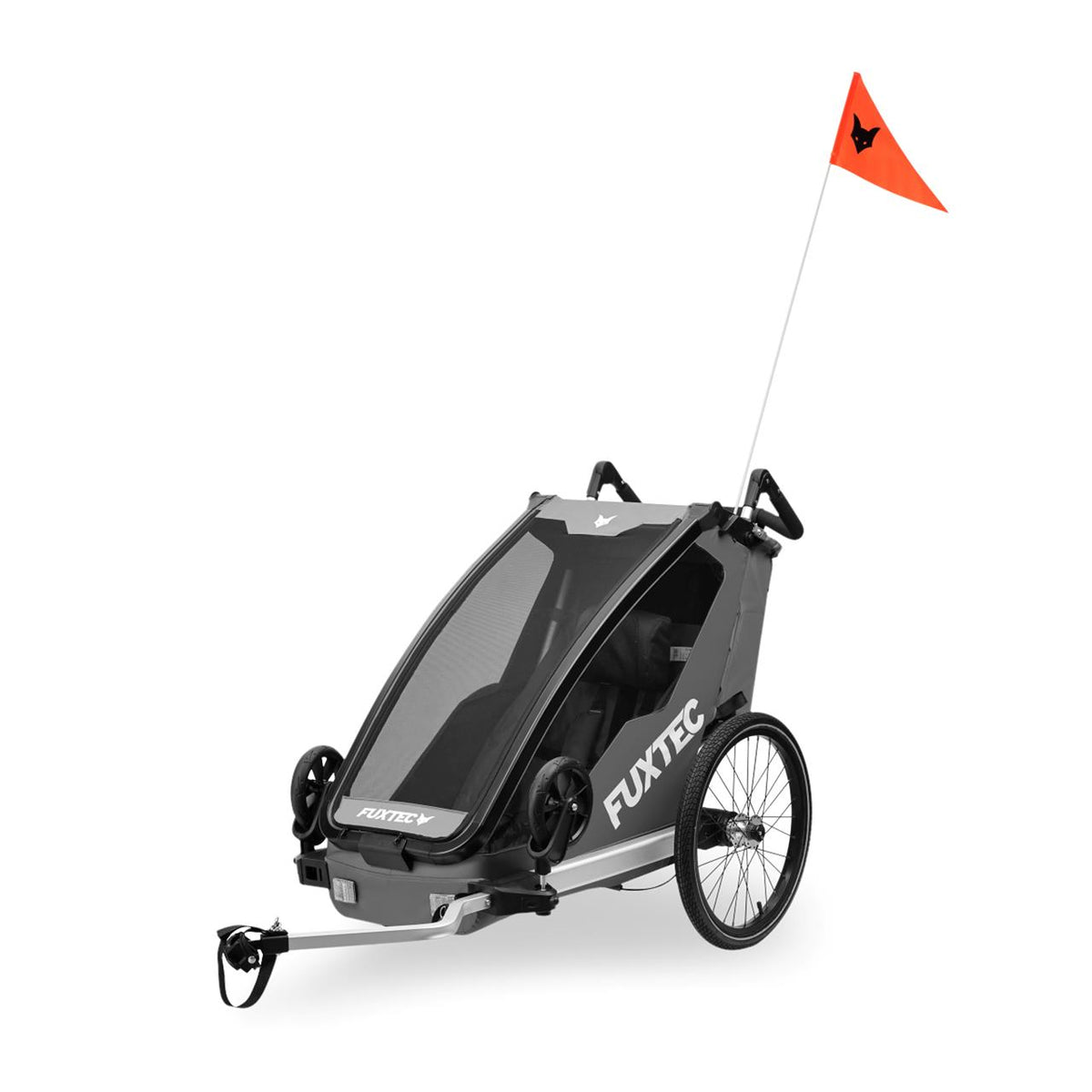 Bild 1 B-WARE FUXTEC Fahrradanhänger FX-FA1S/Einsitzer Grau