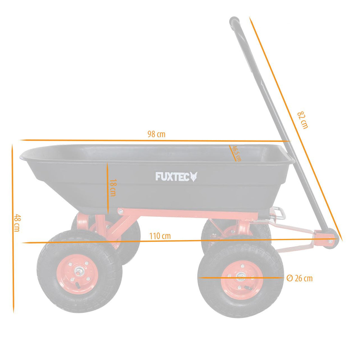Bild 1 B-WARE FUXTEC Kippwagen FX-KW2175