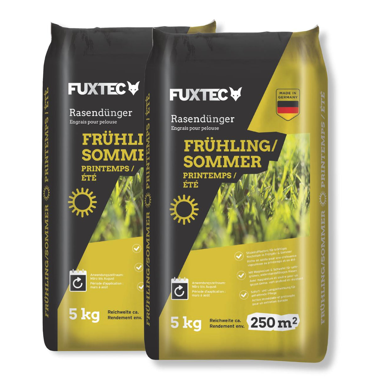 FUXTEC Rasendünger Frühjahr und Sommer, 10 Kilogramm