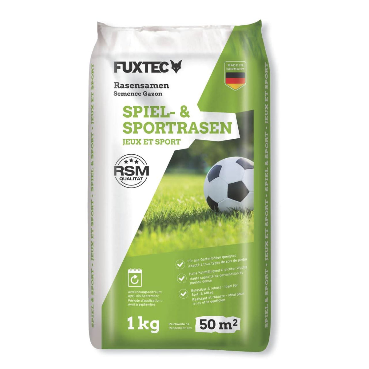 FUXTEC Rasensamen FX-RSSP1 1kg Spiel- & Sportrasen