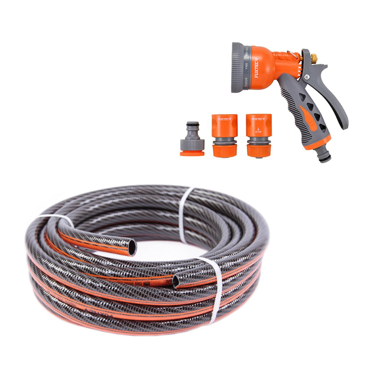 FUXTEC Bewässerungsset Basis 50 mit Schlauch und Brause